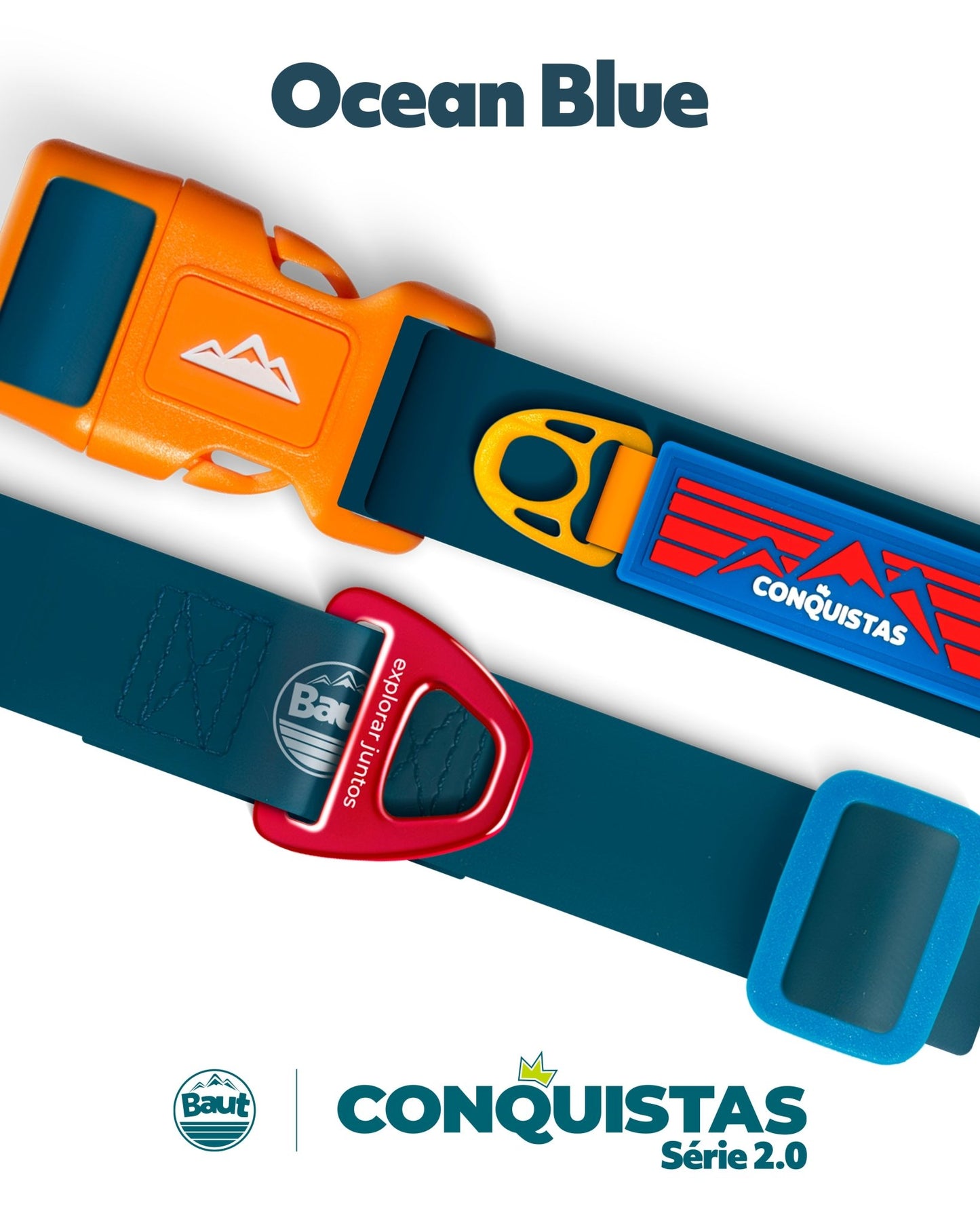 Coleira CONQUISTAS® Série 2.0 Ocean Blue - Baut